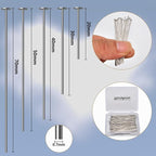 150pcs Silver Filled Flat Head Pins Non Tarnish Craft Earring Bracelet Jewelry Making Accessories Supplies (30mm (1.18in), Silver-Flat Head Pin)