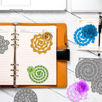 10pcs 3D Layering Rose Metal Cutting Dies, Daisy Flower Garland Wedding Cut Stencils, Blossom Screw Flower Die Cuts, Metal Embossing Stencils Template Mould