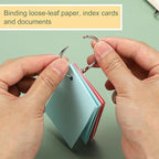 PATIKIL 1.2" x 1.4" Loose Leaf Binder Rings, 30 Pcs Metal Book Rings Nickel Keychain Ring for Paper Index Cards Flash Card Notebook Rings Office Home Book Binder, Silver Tone