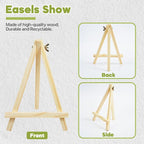 CONDA 4 Pack 9 Inch Wood Easels, Easel Stand for Painting Canvases, Art, and Crafts,Tripod,Painting Party Easel,Kids Student Tabletop Easels for Painting,Portable A-Frame Tripod Tabletop Easel Set