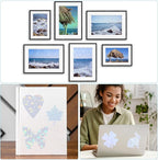 PATIKIL 11.7x8.3" Holographic Sticker Paper, 10Sheets A4 Polypropylene Self-Adhesive Transparent Waterproof Laminate Overlay Film for Photo Cards Scrapbook Decorations, Broken Glass
