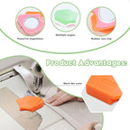 Pcmursal 6 Packs Magnetic Seam Guide for Sewing Machine, Multifunctional Polygonal Seam Guide Hemmer Guide with Scale, Sewing Supplies and Accessories for Magnet Making Machine