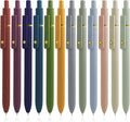Gel Pens, 12 Pcs Black Ink Pens for Women, 0.5mm Fine Point Smooth Writing Pens, High-End Series Retractable Pens for Journaling Note Taking (12 Pcs Gold Morandi and Vintage)