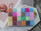 4packs Plastic Organizer Box 24 Grids Clear Storage Container Jewelry Box with Fixed Dividers for Beads Art DIY Crafts Jewelry Fishing Tackles (4pcs 24 Grids Box)