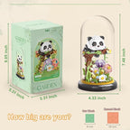 Panda Flower Building Set for Adult Plant Friend Set Bonsai Tree Party Favors for Kids Animal Building Blocks Valentines New Year Easter Birthday Gift for Boys Girls Age 6-12+(Panda Flowers)