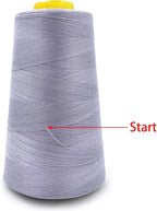 Tortoise 4 Cones of 3000 Yards Each Spool Thread for All Purpose, Serger, Overlock, Quilting, Sewing Machine - 40S/2 Gray 100% Polyester