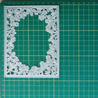 Mvchifay Cutting Dies Happy Birthday Metal Stencils Scrapbooking Tool DIY Emboss Paper Card Making (Snowflake Frame-11x14cm)
