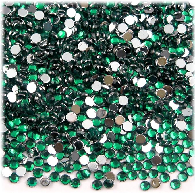 The Crafts Outlet 1,440pc Rhinestones Round 3mm (10ss) Flatback Hot Pink or Rose HPK