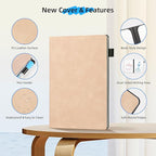 AGM Portable White Board Dry Erase Notebook, 8.4" x 6" Double Sided Folding Whiteboards with 3 Pens, Small Travel Dry Erase Board Skin-Friendly Material for Study, Meeting, Planning, Rose Pink
