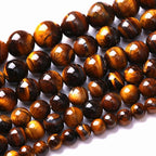 8MM Natural Iron Yellow Tiger Eye Stone Energy Healing Beads Round Loose Beads for Jewelry Making Bracelet 90pcs 2 Strands 32"