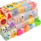 23PCS Big Fun Cute Animal Fruit Pencil Erasers for Kids Bulk,Back to School Party Gifts (Fruit Animal Jelly, Big)
