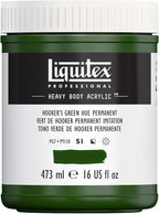 Liquitex Professional Heavy Body Acrylic Paint, 16-oz (473ml) Pot, Hookers Green Hue Permanent