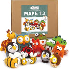 Fedmut Needle Felting Kit - 13Pcs Needle Felting Kit for Beginners with Wool Roving, Felting Pad, Felting Needles for Starters DIY Craft Animal Home Deco Birthday Gift