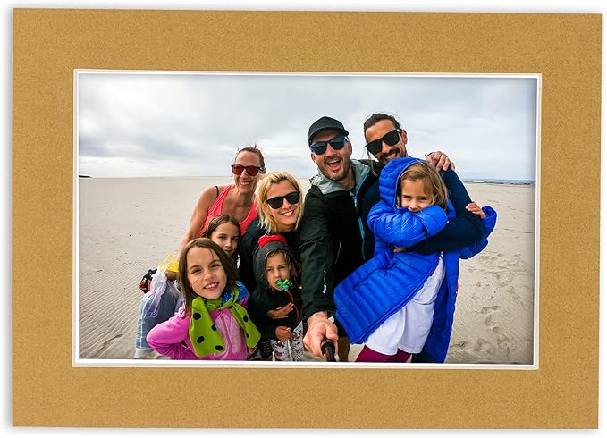 5x7 Mat for 8.5x11 Frame - Precut Mat Board Acid-Free Rattan Beige 5x7 Photo Matte For a 8.5x11 Picture Frame, Premium Matboard for Family Photos, Show Kits, Art, Picture Framing, Pack of 1 Mat