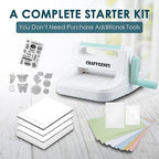 Manual Die Cutting Machine, Embossing Machine 6'' Opening Size for Cardmaking, Scrapbooking, and DIY Crafts – Complete Set with A5 Die Cuts, Embossing Folders, Plates, Clear Stamps