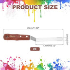 MECCANIXITY Pack of 1 Large Palette Knife No.9, 11" Long Palette Knives with Stainless Steel Flexible Spatula Pallet Knife and Wood Handle for Scraping, Mixing, Oil Acrylic Painting Canvas