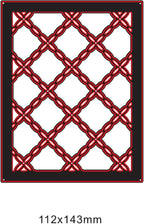Lapoo Geometric Cutting Die for Scrapbooking - Durable, Cut Stencils for DIY Scrapbook Photo Album Decorative Paper Card, Card Making Supplies (Grid 5.6 x 4.4 in)