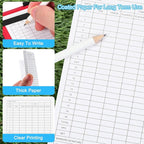 PATIKIL Golf Score Sheet, 20 Sheets 6 x 3.9 Inch Golf Scorecard Record Score Keeper Card for Tracking Score Record Tools Outdoor Golf Club Accessories, White