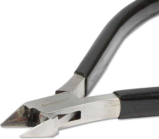 The Beadsmith Side Cutter – Extra Fine Tips – 4.5 inches (114mm) – PVC Grip Handle with Double Leaf Springs – Jewelry Making Tool for Creating Bracelets, Earrings and Necklaces