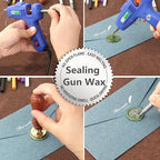 Wax Seal Sticks, ONWINPOR 20Pcs Red Wax Sealing Sticks with Glue Gun, Glue Gun Wax Seal Sticks Set Great for Wax Seal Stamp, Envelopes, Gift Wrapping (20, Caramel Red)