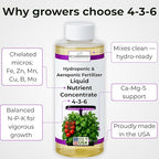 Liquid Plant Food – Hydroponics Nutrients for Indoor House Plants, Tomato, Strawberry, Lucky Bamboo, Lettuce, Vegetable Garden & Herbs – Aero Nutrients Liquid Fertilizer for All Growing Systems (16oz)