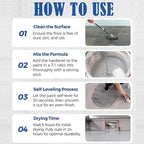 Louis Forest Epoxy Floor Paint, High-Gloss Marble Effect Epoxy Floor Coating (White Hemp Gray,1pcs)