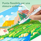 Arrtx 90 Colors Paint Markers Pens, Acrylic Paint Pens for Artists Adults Coloring Drawing Landscape Scenery Natural- Brush Tip for Rock Painting, Wood, Canvas, DIY Crafts Making Art Supplies-90B