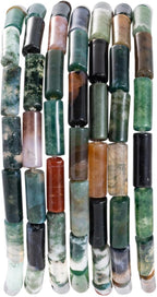 Natural Indian Agate Cylinder Tube Beads 4x13mm 38cm/str Loose Semi Gemstone Stone Beads for Making Bracelets Necklace Earrings