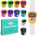 Digital Finger Clicker Counter - 5-Digit LCD Handheld Tally for Lap/Pitch/Knitting/Crochet/People Counting - Multi-Function Device for Classroom, Sports & Events