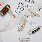 Safety Pins Assorted, Bulk Large Safety Pins with Pearls for Clothes(Pearl Brooch 10 PCS)