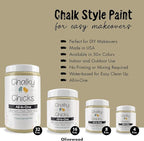 Chalky Chicks All-in-One Chalk Paint for Furniture or Cabinet - 4 Fl Oz - Matte Finish Olive Wood (Taupe) for Metal, Wood Furniture Paint - No Sanding All-in-One for Home Decor & Crafts, USA Made