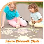 25 Pcs Sidewalk Chalks for Kids Non Toxic Jumbo Chalk for Party Gift Outdoor Art Classroom Play Painting (Yellow)