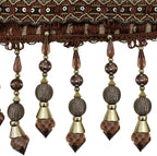 3yards Beading Fringe Trimming Long Beads Tassel Curtain Trim Ribbon Trim for Cover Edge Decorative (Coffee)