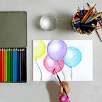 PATIKIL Watercolor Pencil, 6Pcs Water Soluble Pencils for Blending, Coloring, Sketch Drawing, Painting, Orange