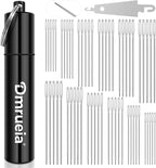 Dmrueia 60 Pcs Large Eye Embroidery Needles, 6 Sizes Hand Sewing Needles, Quilting Needles with Aluminum Tube, Sharp Needles for Art Crafts.