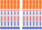 Orange Paint Markers, 12 Pack Oil-Based Waterproof Quick Dry Permanent Paint Pen Set for Rocks Painting, Wood, Fabric, Plastic, Canvas, Glass, Mugs, Metal, Tire, Stone, DIY Craft
