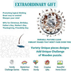 Wooden Puzzles Adults, 3D Wolf Puzzles 300 Pieces, Unique Animal Shaped Wood Challenging Jigsaw Christmas Puzzles Gifts for Adults, 13.4x13.4in