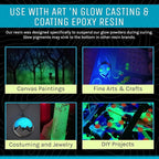 Glow in The Dark Pigment Powder - Neutral and Fluorescent Color for Art Painting, Fine Art, Nail Art Paint, and DIY Crafts - Long Lasting, 10+ Color Options - Neutral Dark Blue -(120 Grams/4 Ounces)