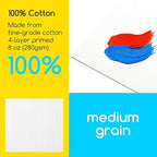 MEEDEN 6-Pack 100% Cotton Canvas Boards for Painting - 16x20'' Blank Canvas Panels for Oil & Acrylic Painting, Ready to Paint Art Supplies for Professional Artists, Students