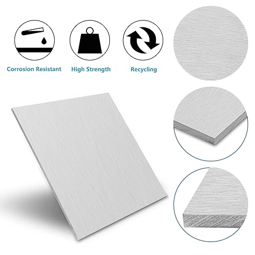 6061 Aluminum Sheet Metal 6 x 12 x 1/8 Inch, Heavy Duty Aluminum Sheets Plates with Protective Film, 3MM Thick Flat Plain Panel Plate Solid Metal Sheet Plate for Crafting Structural Framing Base Plate