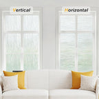Haton Window Privacy Film, Frosted Glass Privacy Window Clings, Sun Blocking Frosting Opaque Coverings, Static Cling Removable Decorative Stickers for Home Door, Non-Adhesive 17.5" x 78.7"