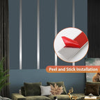 Self Adhesive Backing Metal Strip for Magnets, Flexible Ferrous Memo Tapes Roll for Bulletin Boards in Studio, Office, School (Glossy Silver, 118''L x 4.72''W)