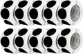 Perco Black 3-Inch Perforated Circle Dot Sticker Labels — 10 Rolls, 5,000 Round Stickers — with Permanent Adhesive for Moving Boxes, Sale Signage, Displays, Status Messaging—Made in USA