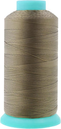 Mandala Crafts Bonded Nylon Thread Dark Beige Heavy Duty Sewing Threads - 1100 YDs Size 92 280D T90 Tex 90 Thread for Leather Jeans Weaving Outdoor Marine Upholstery Threads
