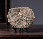 XINDAM Resin Dinosaur Fossil Statue Model Simulated Skeleton Home Office Display Decorative Craft Box Decoration (Style 3)