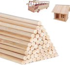 1/4 x 36 Inch 25PCS Dowel Rods Wood Sticks Wooden Dowel Rods - Unfinished Bamboo Sticks - for Crafts and DIYers