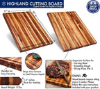 Sonder Los Angeles, XXL Thick Edge Grain Teak Wood Cutting Board for Kitchen with Juice Groove, 23x17x1.5 Charcuterie Wooden Board in Large (Gift Box Included)