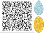 CHGCRAFT Polymer Clay Texture Sheets Fujiman Background Silicone Texture Stamp Clay Pad for Making Earrings Jewelry, 5.5x5.5inch