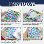 400g White Crystal Mosaic Grout, Handmade Grouting Filling Gaps Mosaic Tile Grout, Perfect Choice for DIY Craft Projects Mosaics