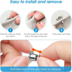 40PCS Locking Pin Back Locking Pin Keeper Clasp, Metal Pin Backing for Brooch Enamel Lapel Pin Lock